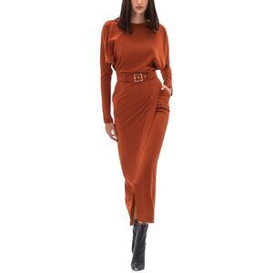 Bgl Womens  Midi Dress, Orange